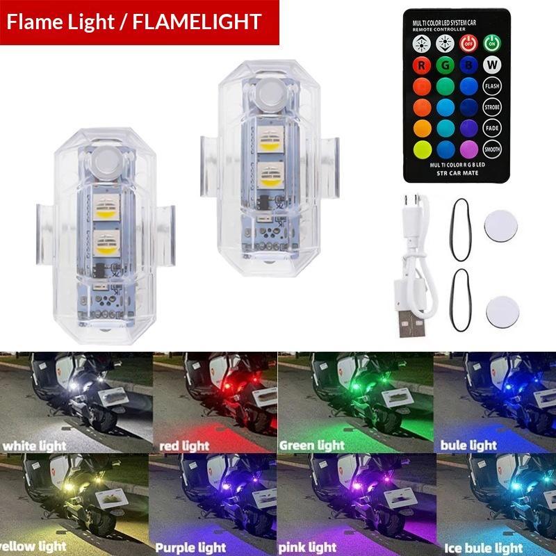 Motorcycle LED RGB Warning Lig - Drone Strobe Light ulasan dan harga
