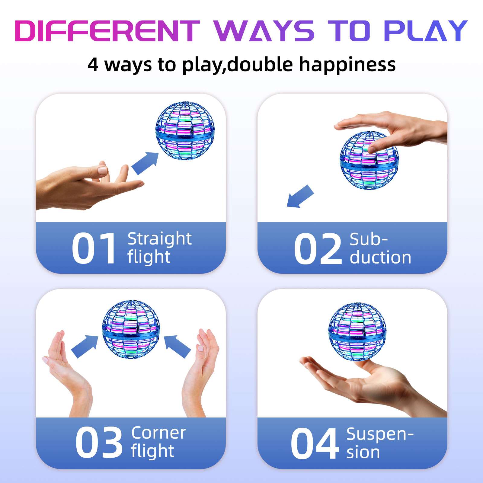 Flying Orb Ball Boomerang Spin - Drone Beacon Light ulasan dan harga
