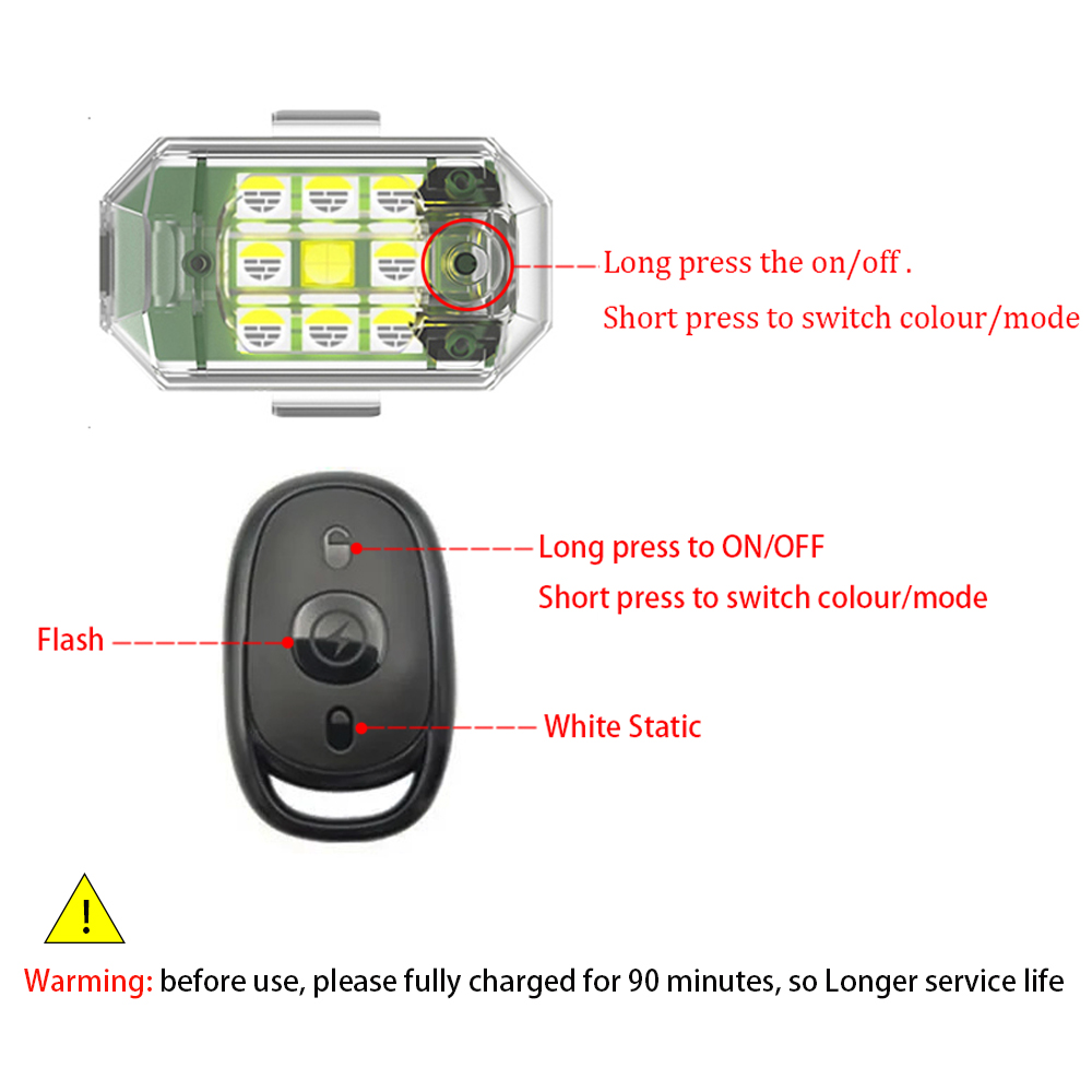 1/2/4pcs Wireless LED Drone St - Drone Strobe Light ulasan dan harga